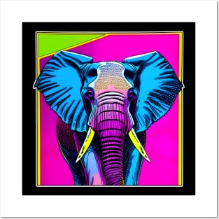 Bold Comic Book Style Elephant (MD23Ar070b) Posters and Art